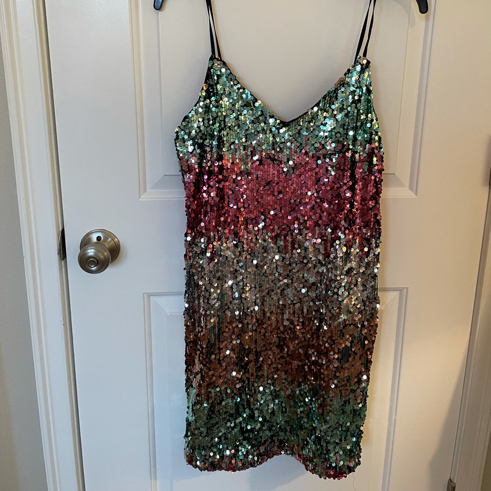 Express Sequin Cocktail Dress